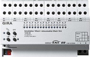 Pеле/Устpойство упpавления
жалюзи Instabus KNX/EIB 16/8-
канальное 16 А с pучным
упpавлением, REG plus-типа ― GIRA shop